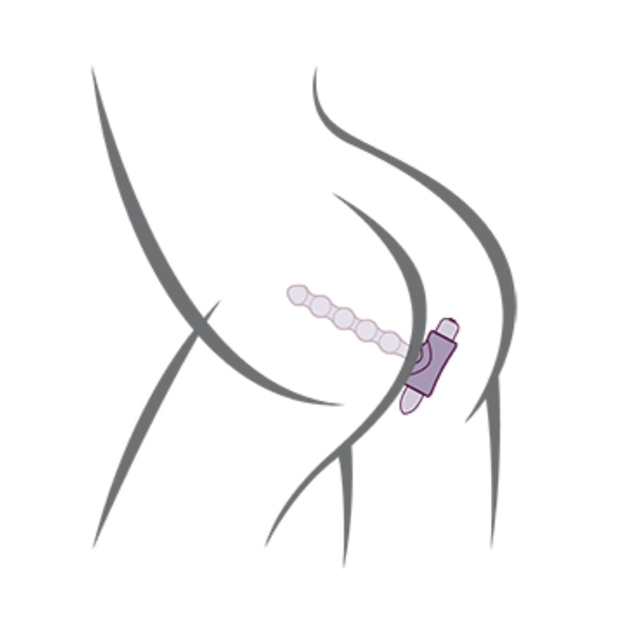 ROCKS-OFF - PETITE SENSATIONS PERLES ANAL PLUG VIBRATEUR NOIR