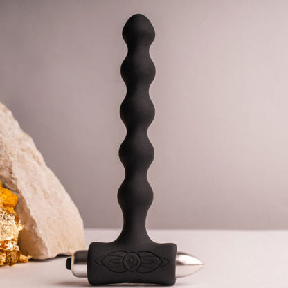 ROCKS-OFF - PETITE SENSATIONS PERLES ANAL PLUG VIBRATEUR NOIR