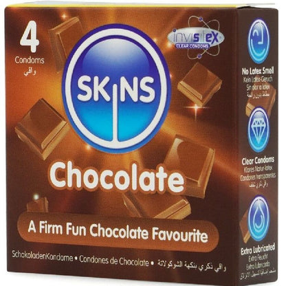 SKINS - PACK DE 4 PRÉSERVATIFS PREMIUM CHOCOLAT