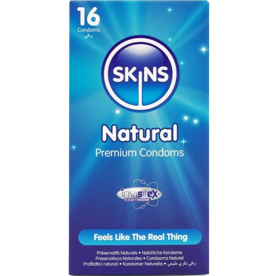 SKINS - PACK DE 16 PRÉSERVATIFS NATURELS PREMIUM