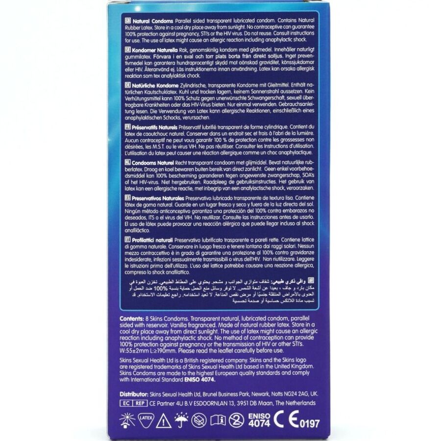 SKINS - PRÉSERVATIFS NATURELS PREMIUM PACK 8