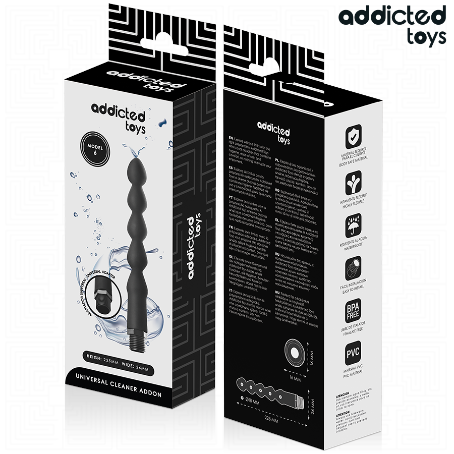 ADDICTED TOYS - NETTOYEUR ANAL AVEC ADAPTATEUR UNIVERSEL MODÈLE 6