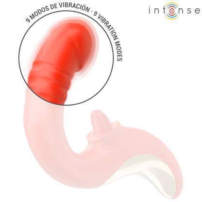 INTENSE - VIBRATEUR ET STIMULATEUR PAULINA EN FORME DE U ROUGE