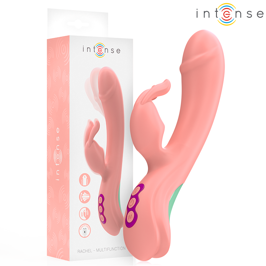 INTENSE - RACHEL VIBRATEUR RABBIT 5 VIBRATIONS ROSE