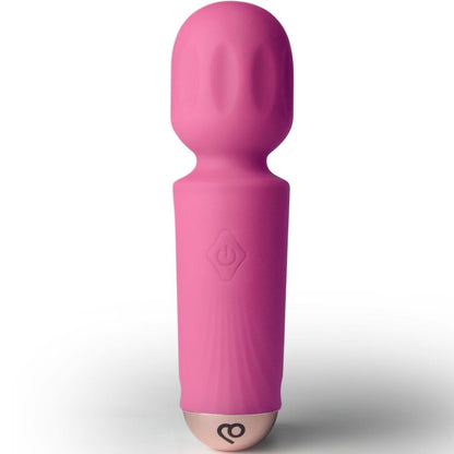 ROCKS-OFF - MINI BAGUETTE RECHARGEABLE 16 FONCTIONS ROSE PIVOINE