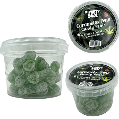 DIABLO GOLOSO - 20 BONBONS POUR PÉNIS ARÔME CANNABIS