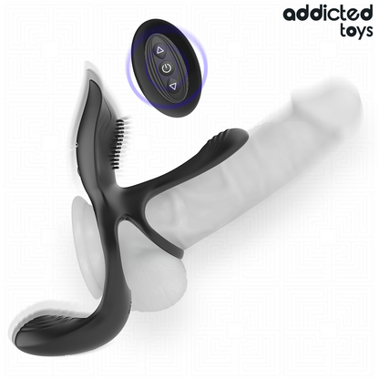 ADDICTED TOYS - ANNEAU DOUBLE PÉNIS AVEC STIMULATEUR CLITORIAL