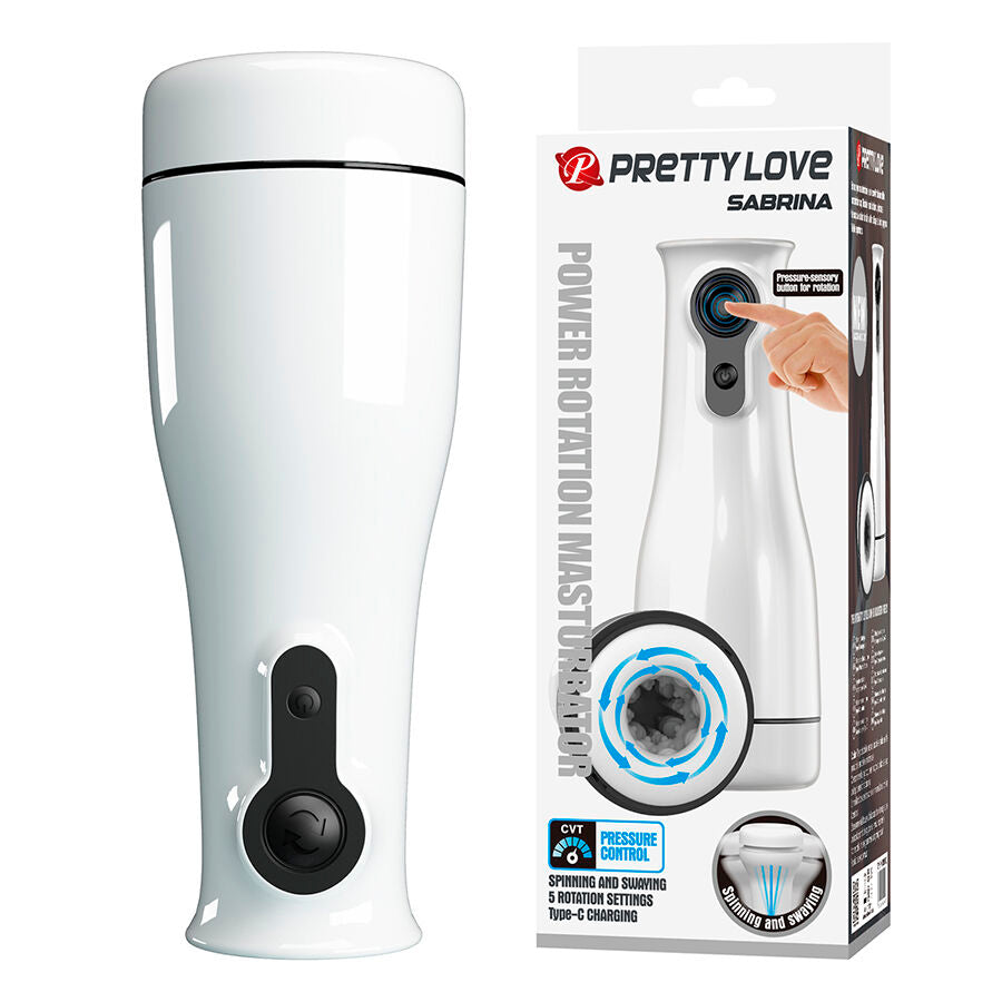 PRETTY LOVE - SABRINA MASTURBATEUR MASCULIN ROTATIF ET À BASCULE