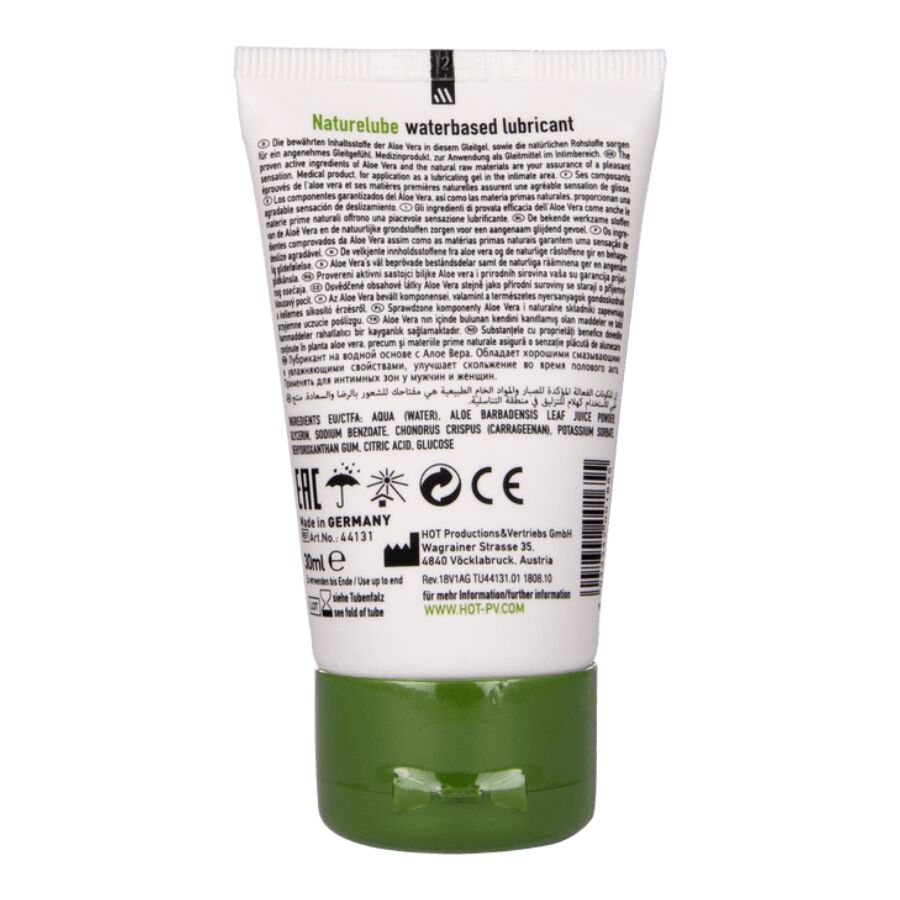 HOT - NATURE LUBE À BASE D'EAU ET D'ALOE VERA 30 ML