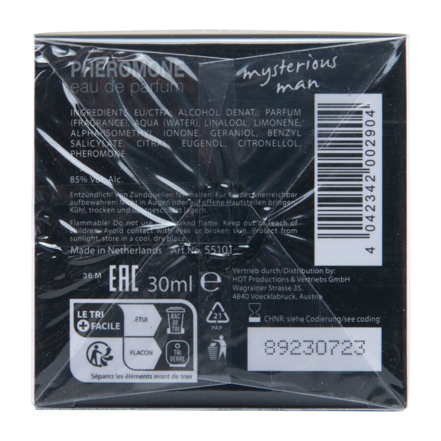 HOT - PARFUM AUX PHÉROMONES LONDON MYSTERIOUS MAN 30 ML