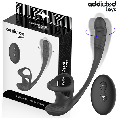 ADDICTED TOYS - PLUG ANAL AVEC VIBRATION, ONDULATION À 360° ET STIMULATEUR DE TESTICULES