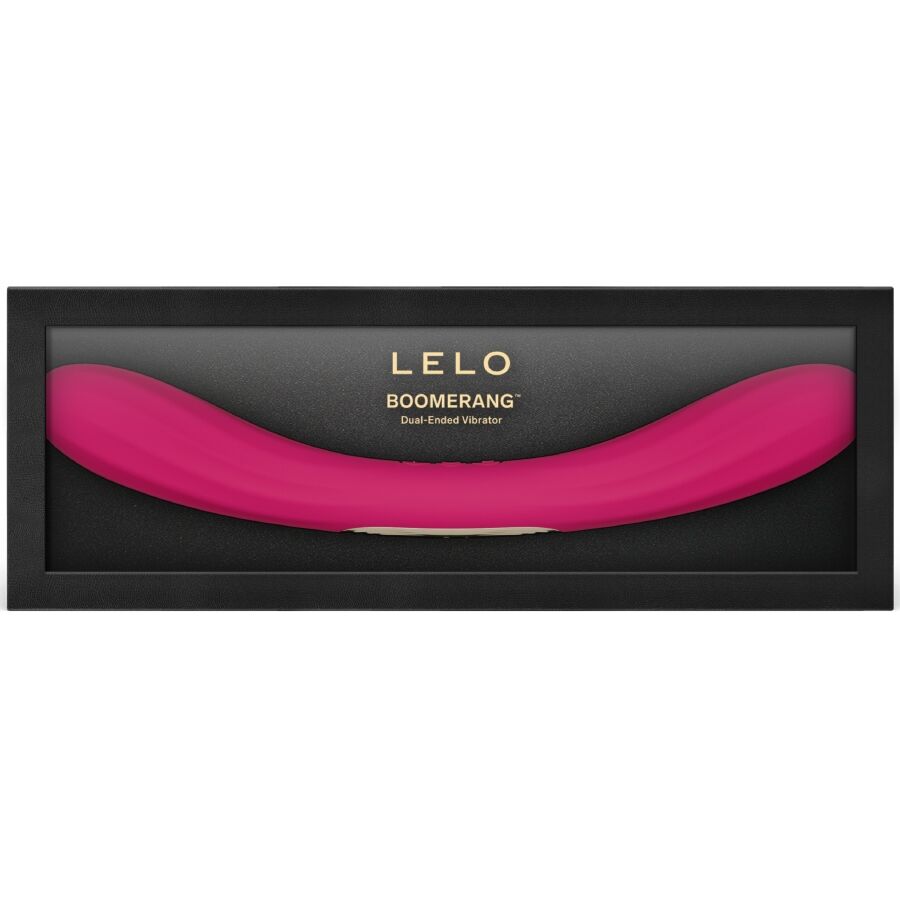 LELO - BOOMERANG VIBRATEUR À DOUBLE EXTRÉMITÉ CERISE