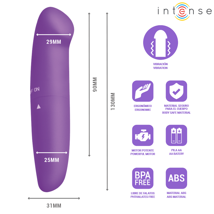 INTENSE - PHIL VIBRATEUR POINT G VIOLET 13 CM