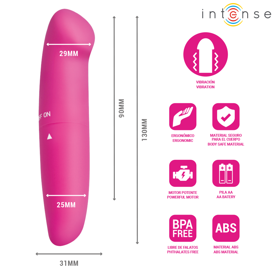 INTENSE - PHIL VIBRATEUR POINT G ROSE 13 CM