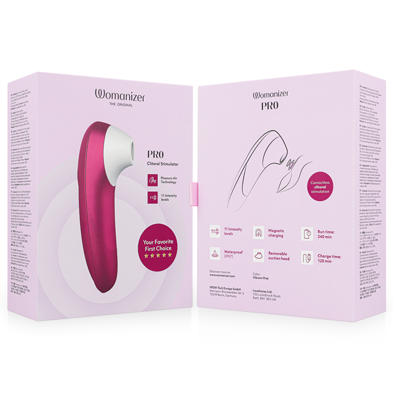 WOMANIZER - STIMULATEUR CLITORIAL VIBRANT PRO ROSE