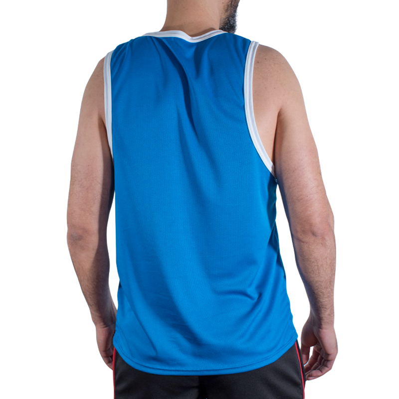 MACHO - CMV002 T-SHIRT DE SPORT BLEU L/XL