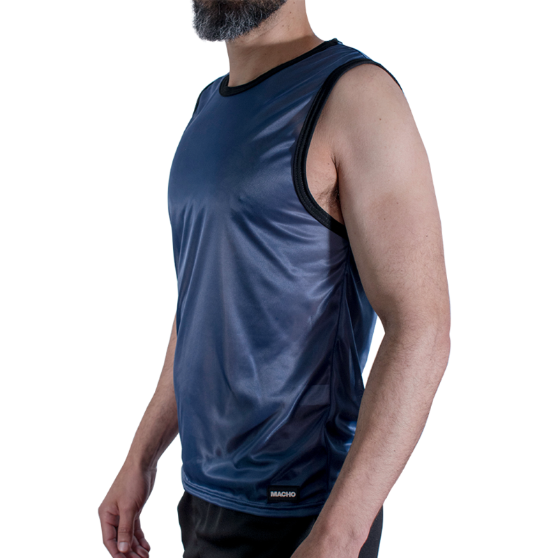 MACHO - T-SHIRT BLEU MARINE L/XL