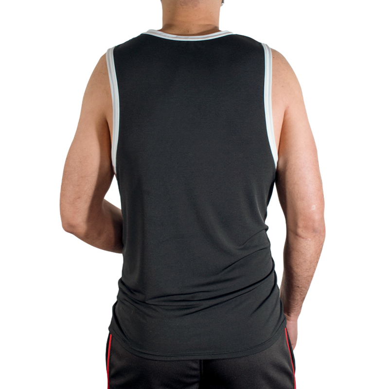 MACHO - CMV004 T-SHIRT DE SPORT NOIR TAILLE L/XL