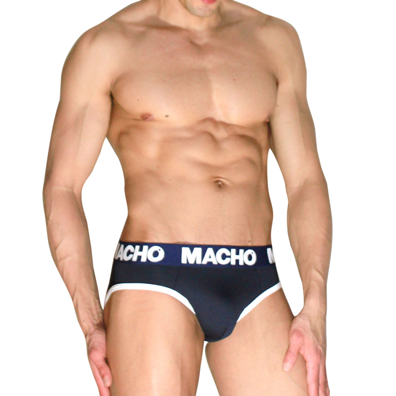 MACHO - MCH008 Slip classique bleu marine XL