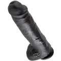 KING COCK - GODE NOIR AVEC BOULES 28 CM