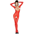 PASSION - FEMME BS031 BODYSTOCKING ROUGE TAILLE UNIQUE