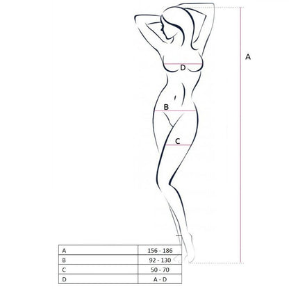 PASSION - FEMME BS049 BODYSTOCKING ROUGE TAILLE UNIQUE