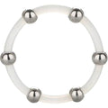 CALEXOTICS - BAGUE EN SILICONE PERLÉE ACIER XL