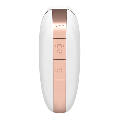 SATISFYER - STIMULATEUR ET VIBRATEUR AIR LOVE TRIANGLE BLANC