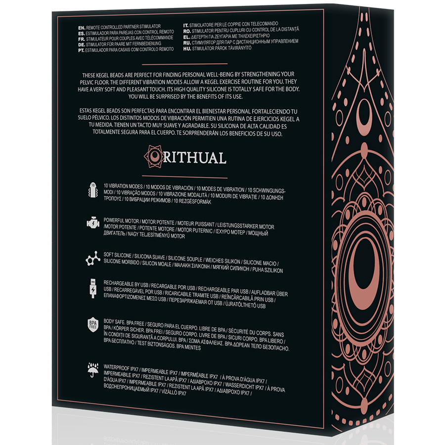 RITHUAL - BALLES DE KEGEL VIBRANTES RECHARGEABLES NISHA NOIRES